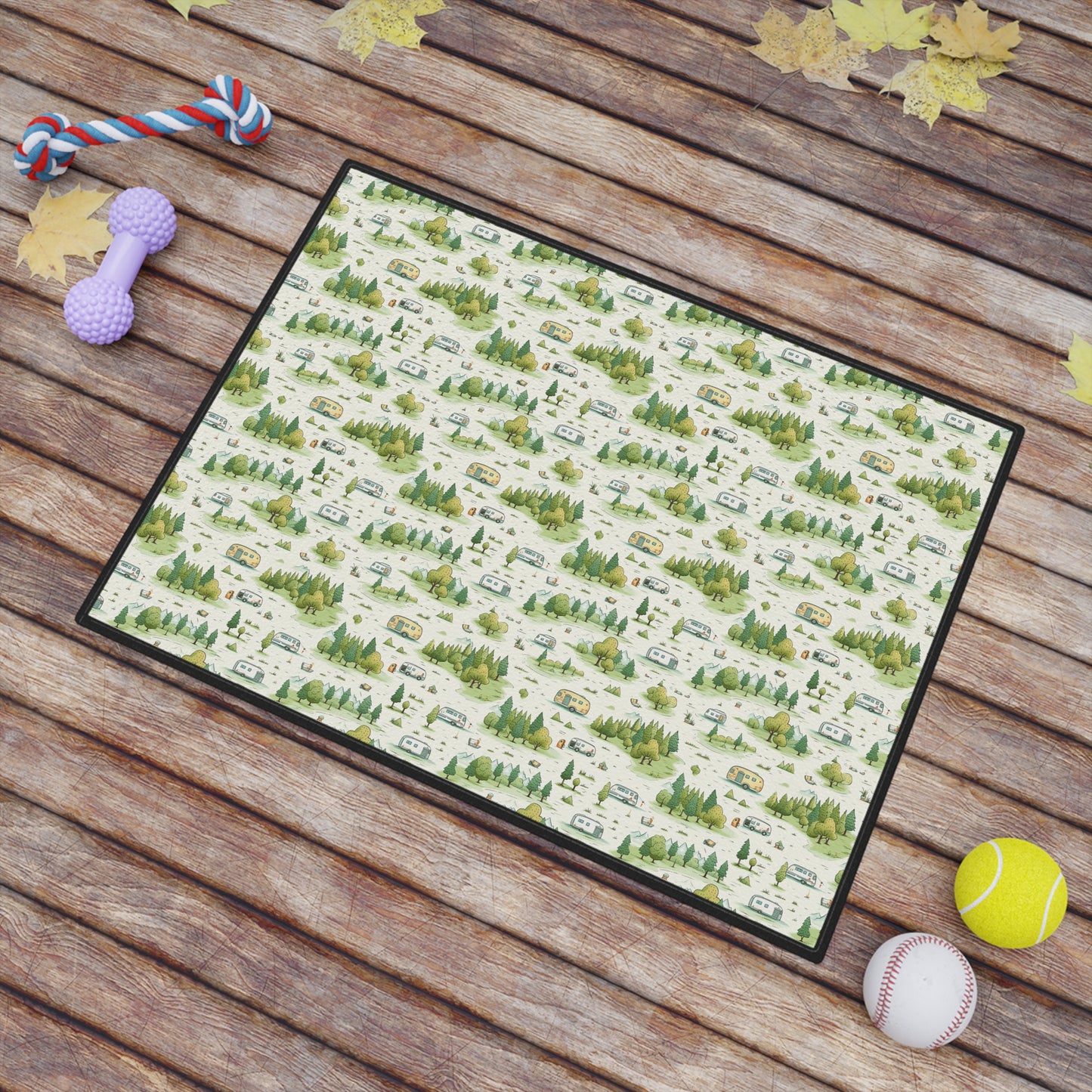 RV Camp Life Pet Mat – Non-Slip 18x24" Dog & Cat Feeding Mat