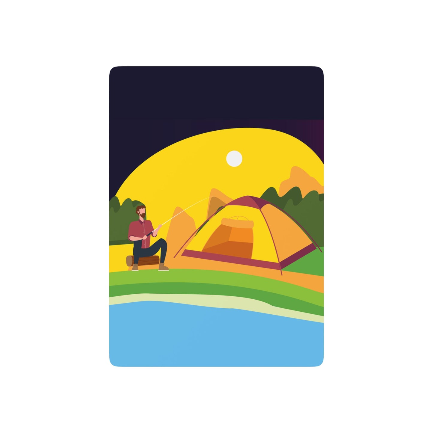 Camping Poker Cards – Colorful Camping Scene Edition
