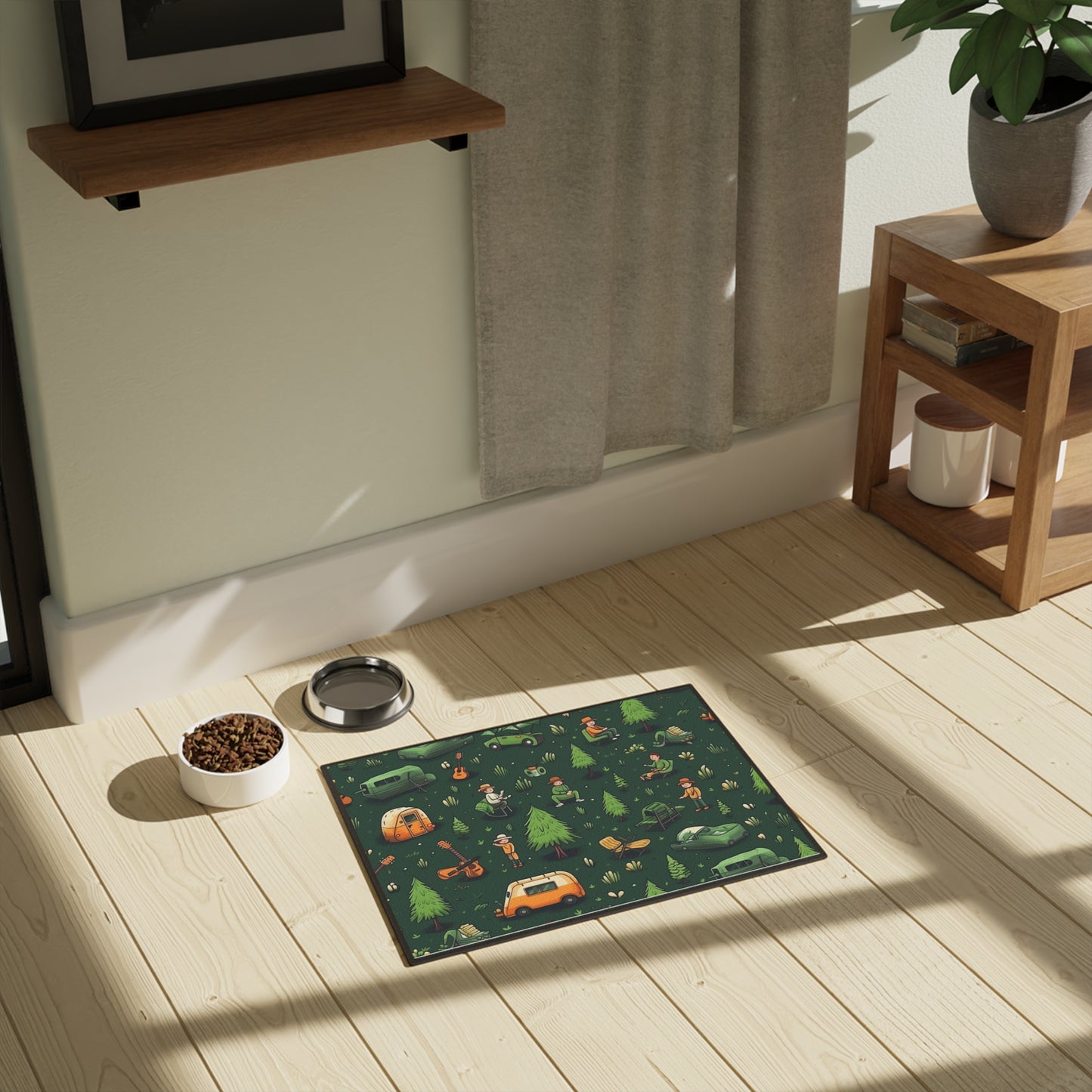 Outdoor Adventure Pet Mat – Non-Slip 18x24" Camping Feeding Mat for Cats & Dogs
