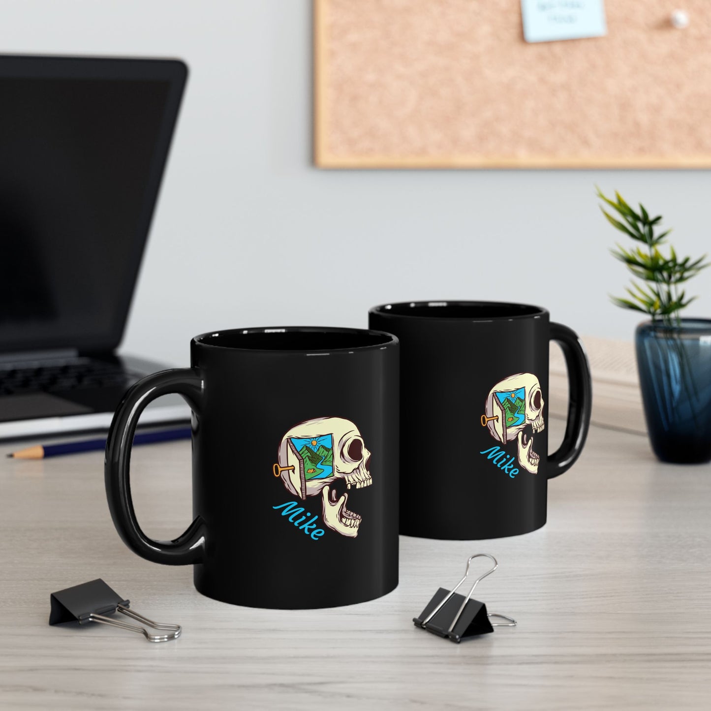 Skull Adventure Mug – Mountain & Camping Design