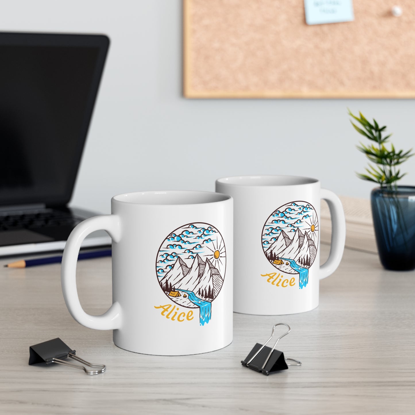 Mountain Sunrise Mug – Nature & Camping Design