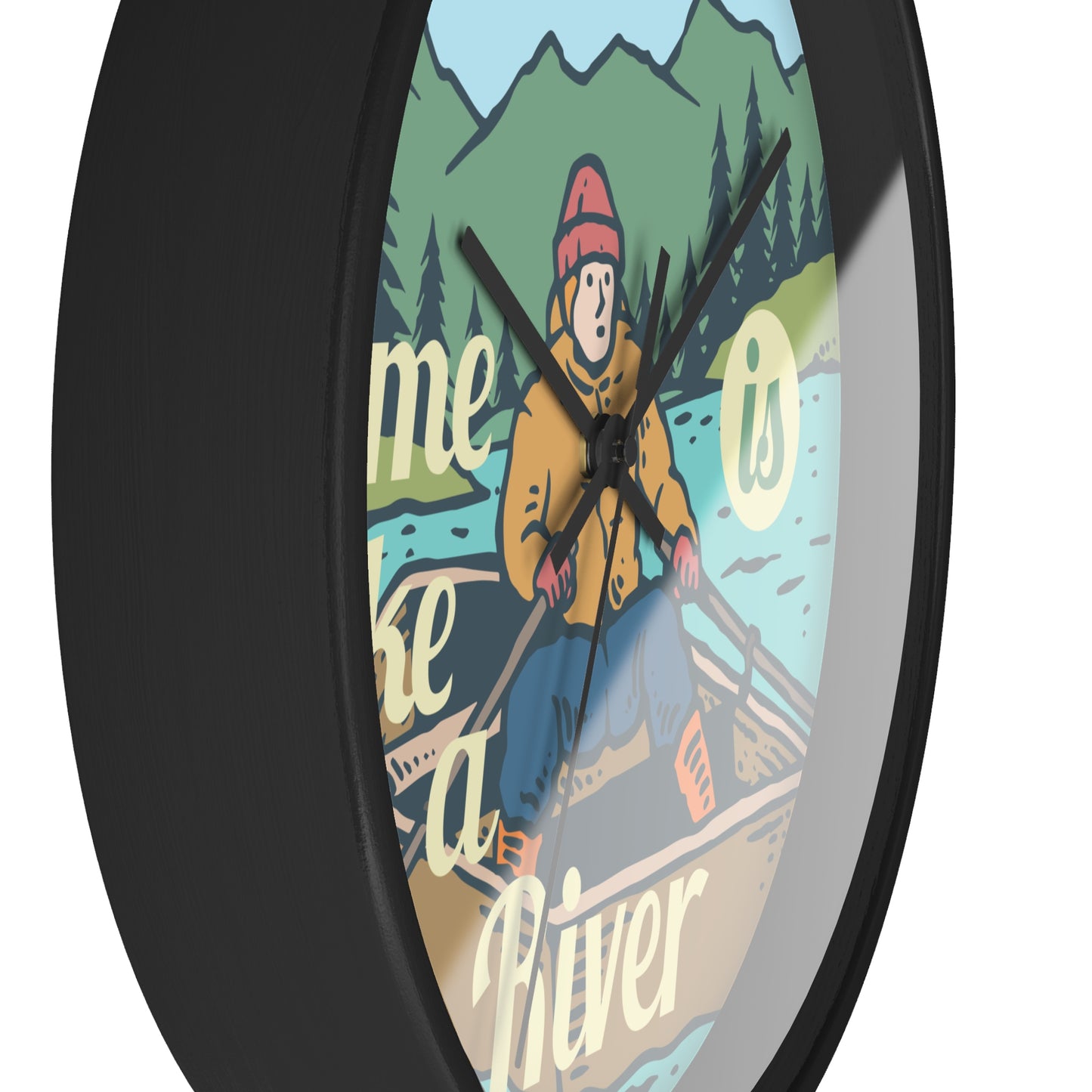 Time Like a River Wall Clock – Adventure and Nature Inspired Decor