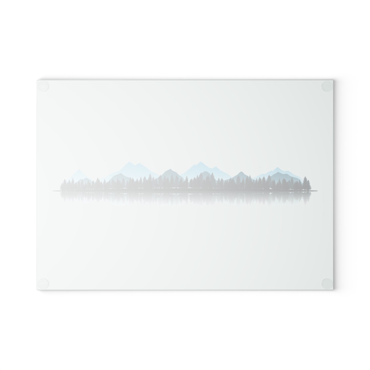 Minimalist Mountain Glass Cutting Board – Tempered Glass Kitchen Board
