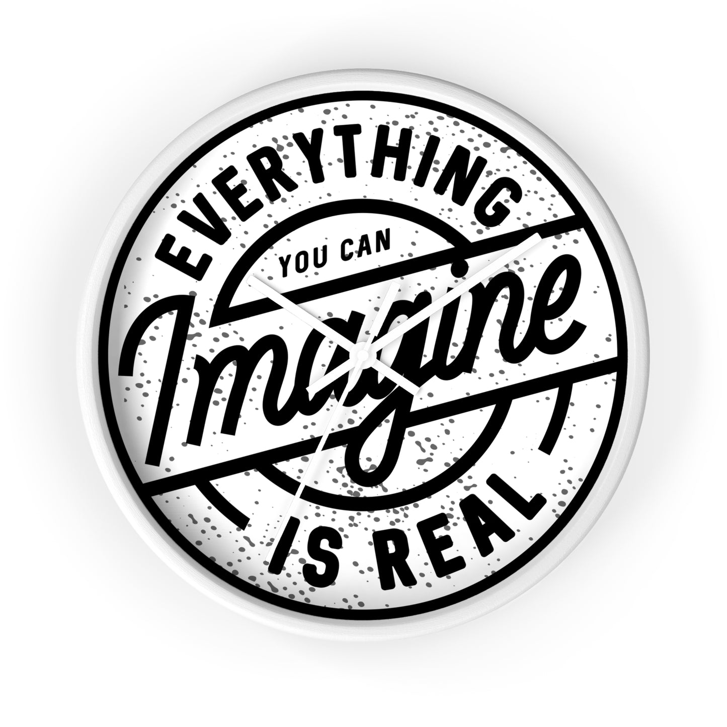 Everything You Could Imagine Is Real – Retro Adventure Wall Clock, Inspirational Quote