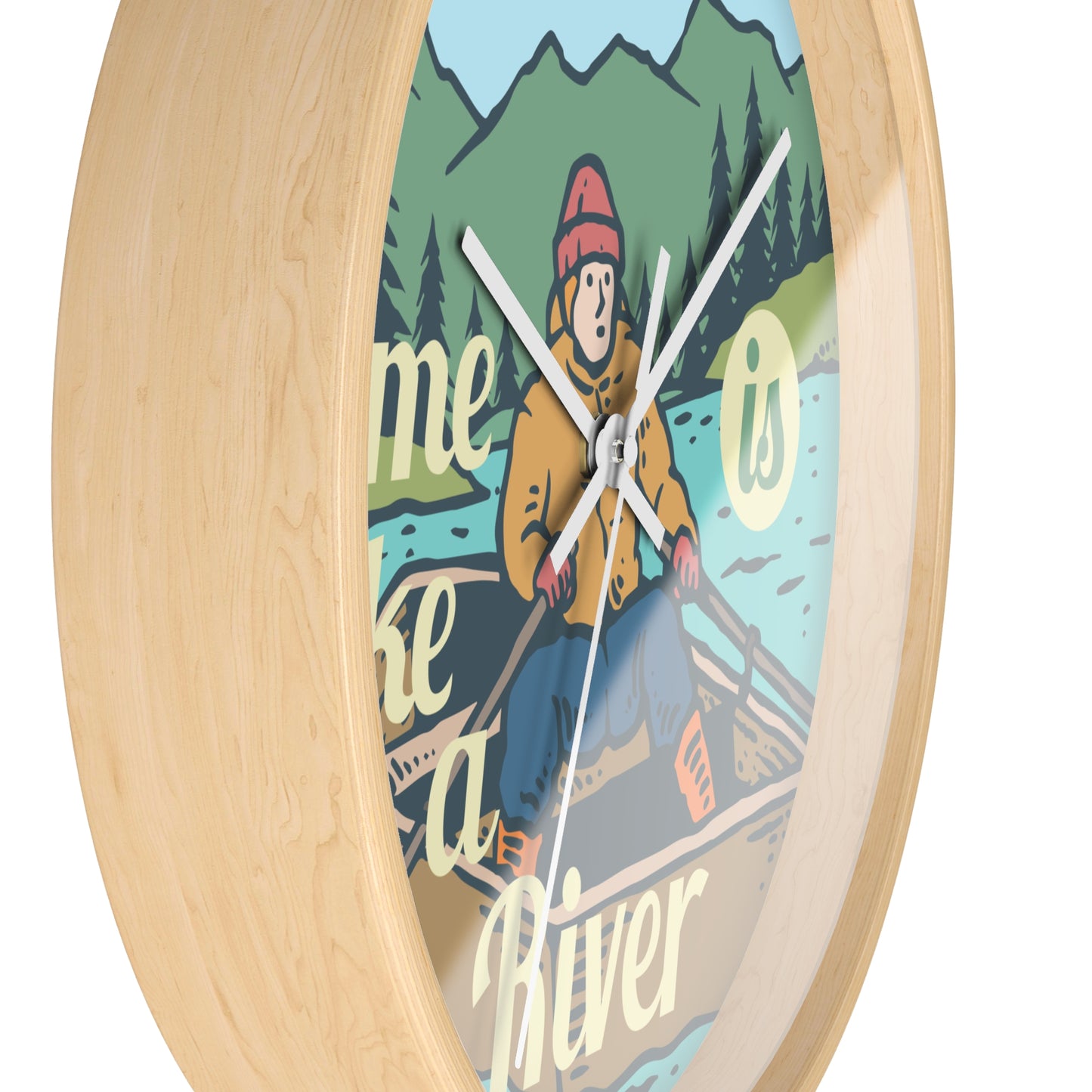 Time Like a River Wall Clock – Adventure and Nature Inspired Decor