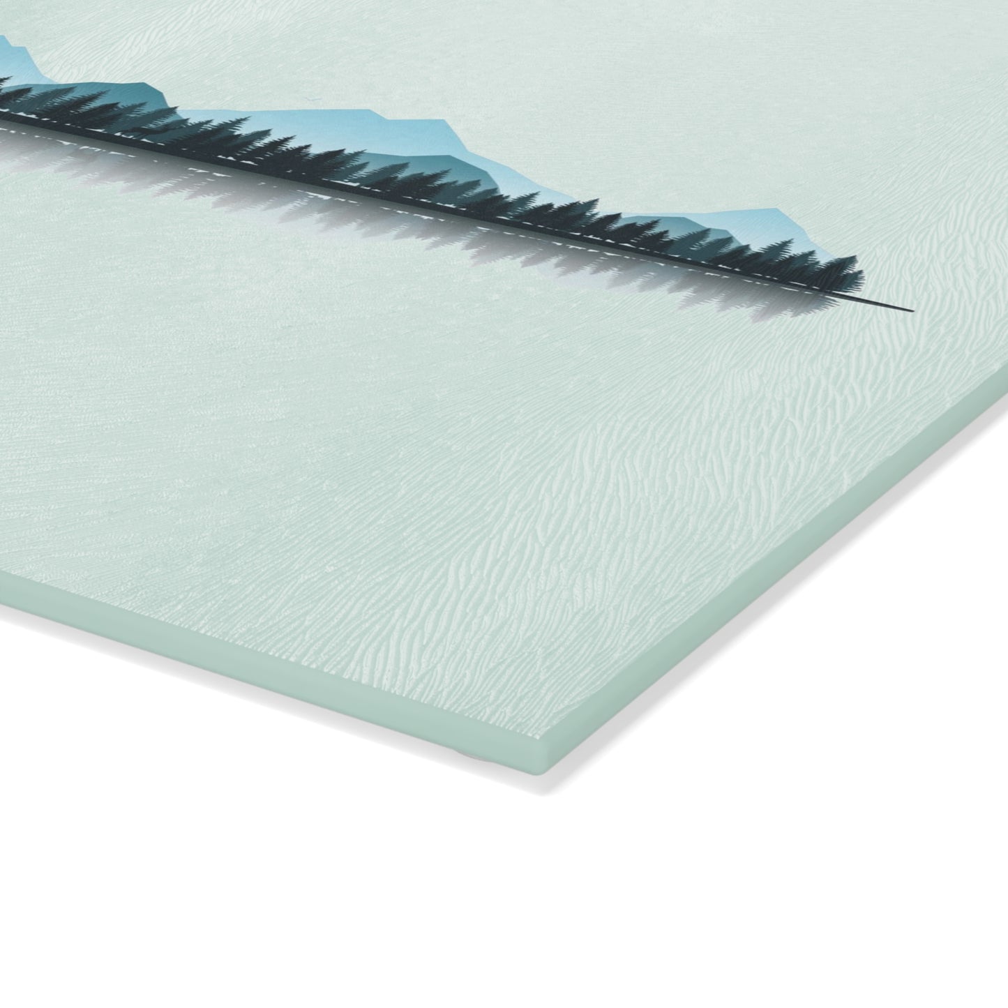 Minimalist Mountain Glass Cutting Board – Tempered Glass Kitchen Board