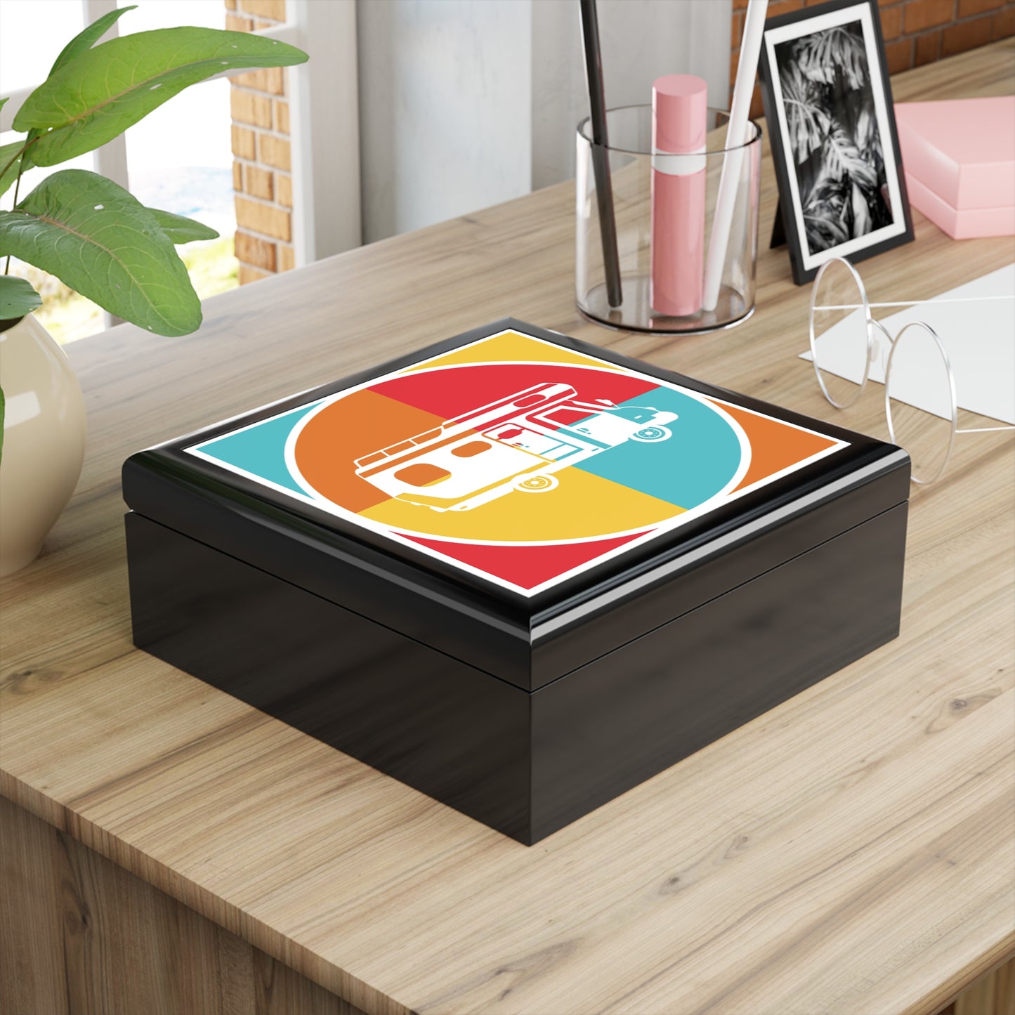 RV Camper Jewelry Box – Glossy Travel Gift for Adventure Lovers