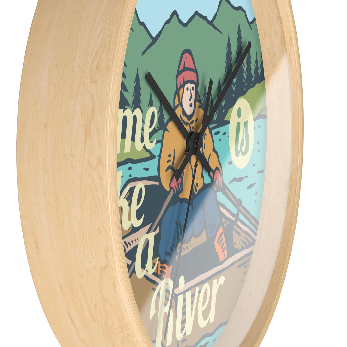 Time Like a River Wall Clock – Adventure and Nature Inspired Decor