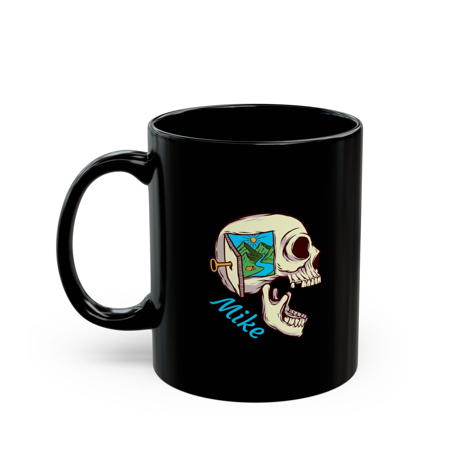 Skull Adventure Mug – Mountain & Camping Design