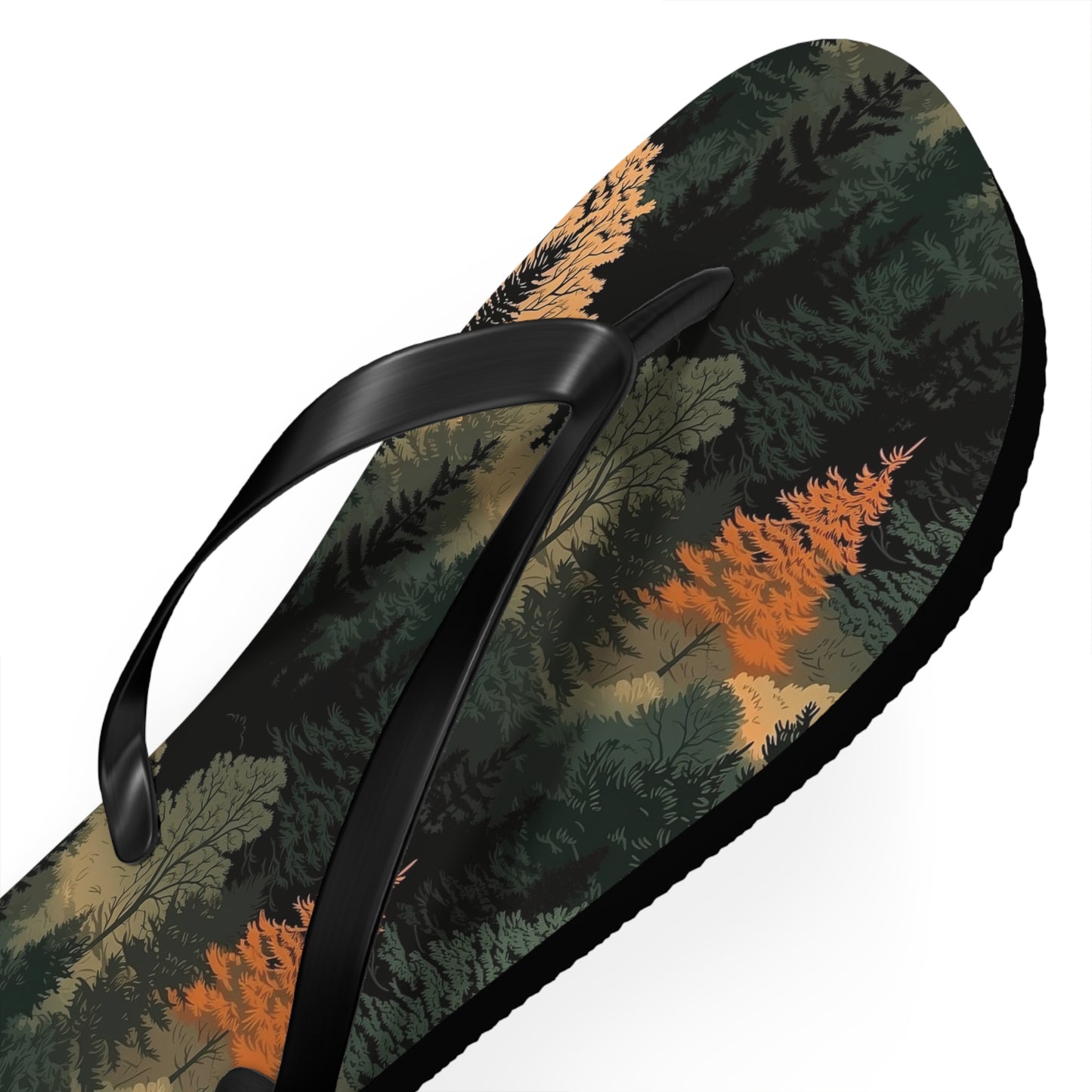 Forest Flip Flops – Comfortable Summer Sandals with Autumn Tree Design