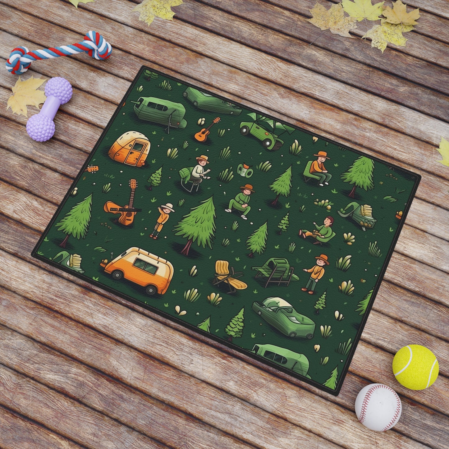 Outdoor Adventure Pet Mat – Non-Slip 18x24" Camping Feeding Mat for Cats & Dogs