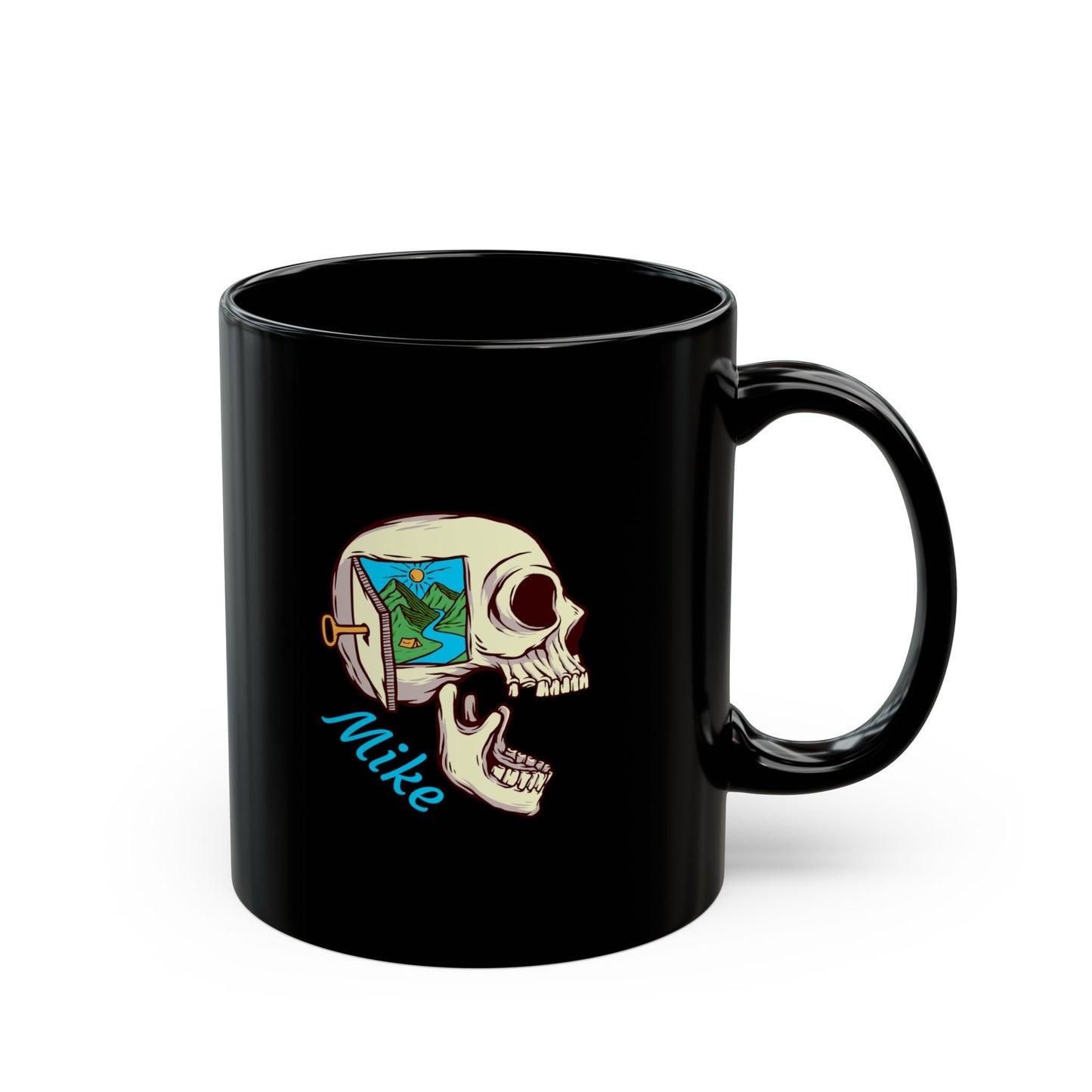Skull Adventure Mug – Mountain & Camping Design