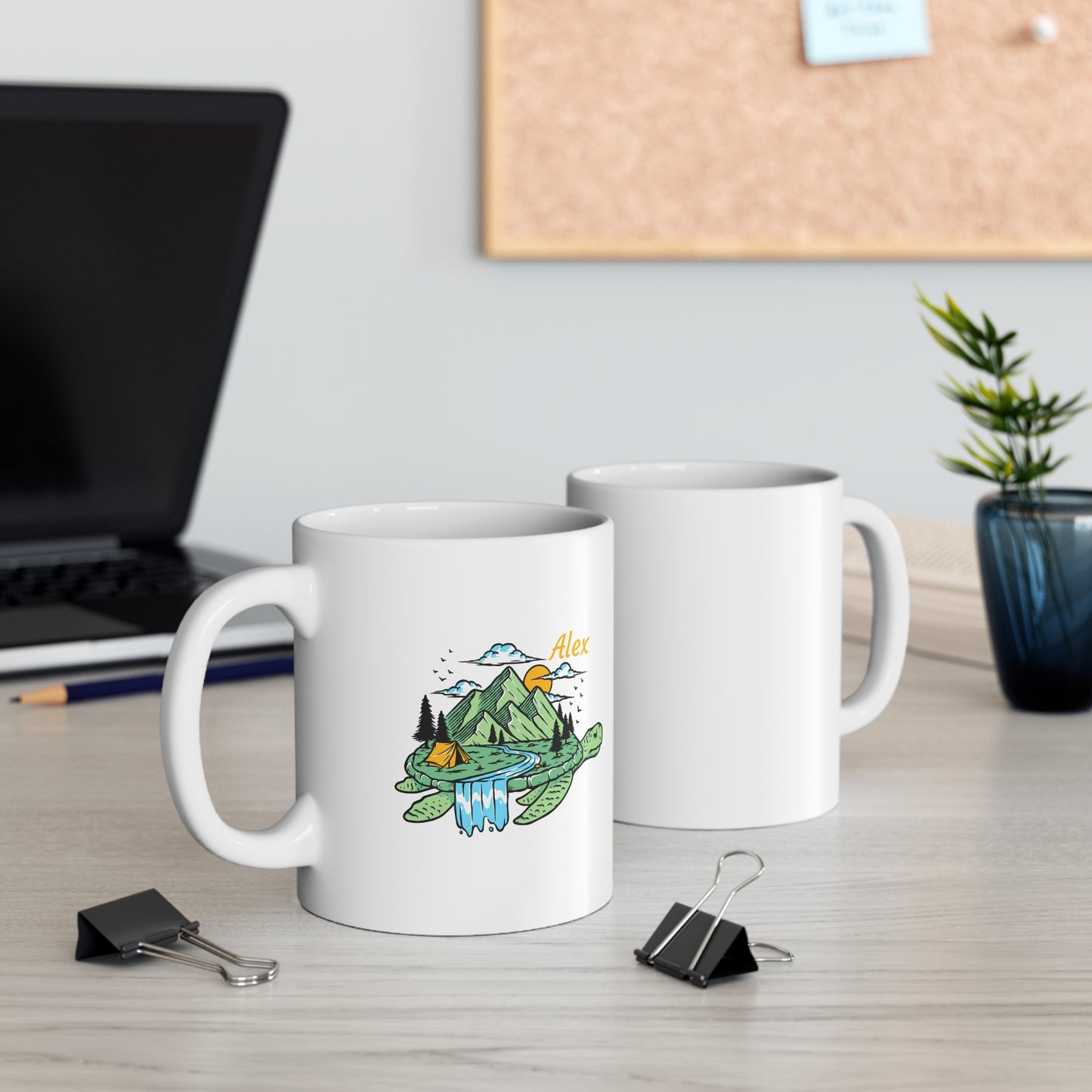 Mountain Turtle Mug – Nature & Camping Design