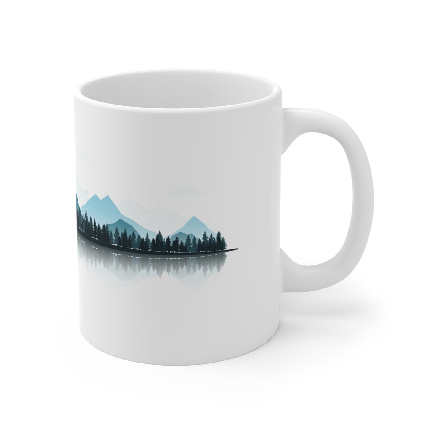 Minimalist Mountain Mug – Nature Landscape Coffee Cup