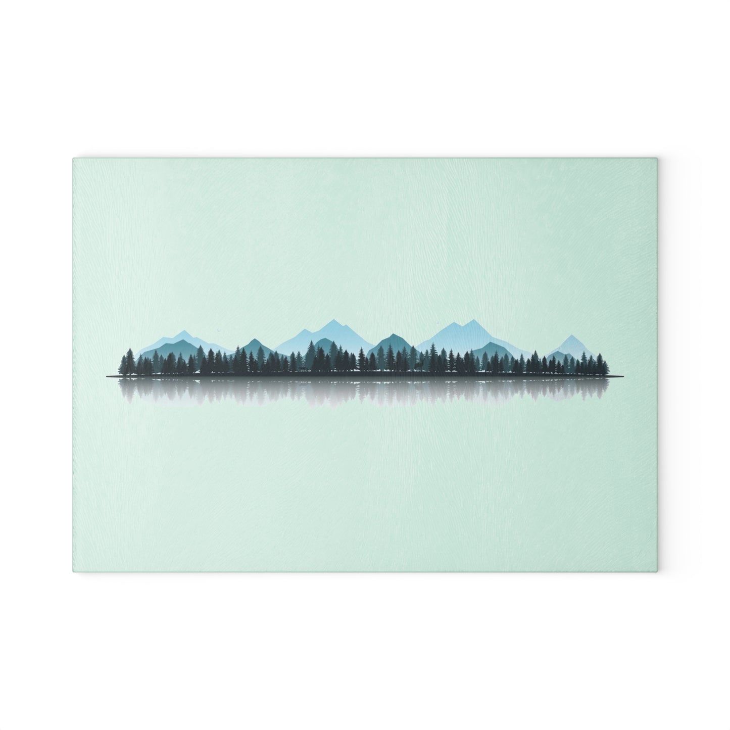 Minimalist Mountain Glass Cutting Board – Tempered Glass Kitchen Board