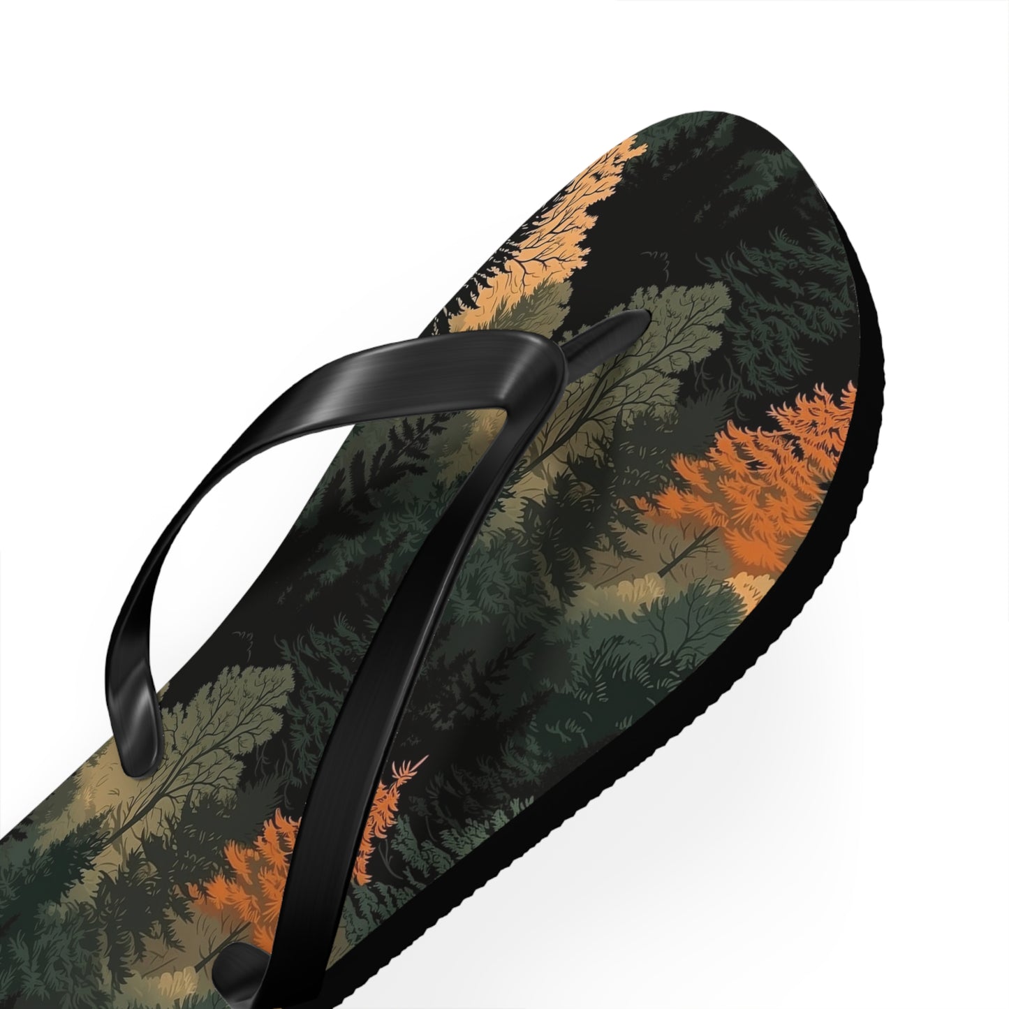 Forest Flip Flops – Comfortable Summer Sandals with Autumn Tree Design