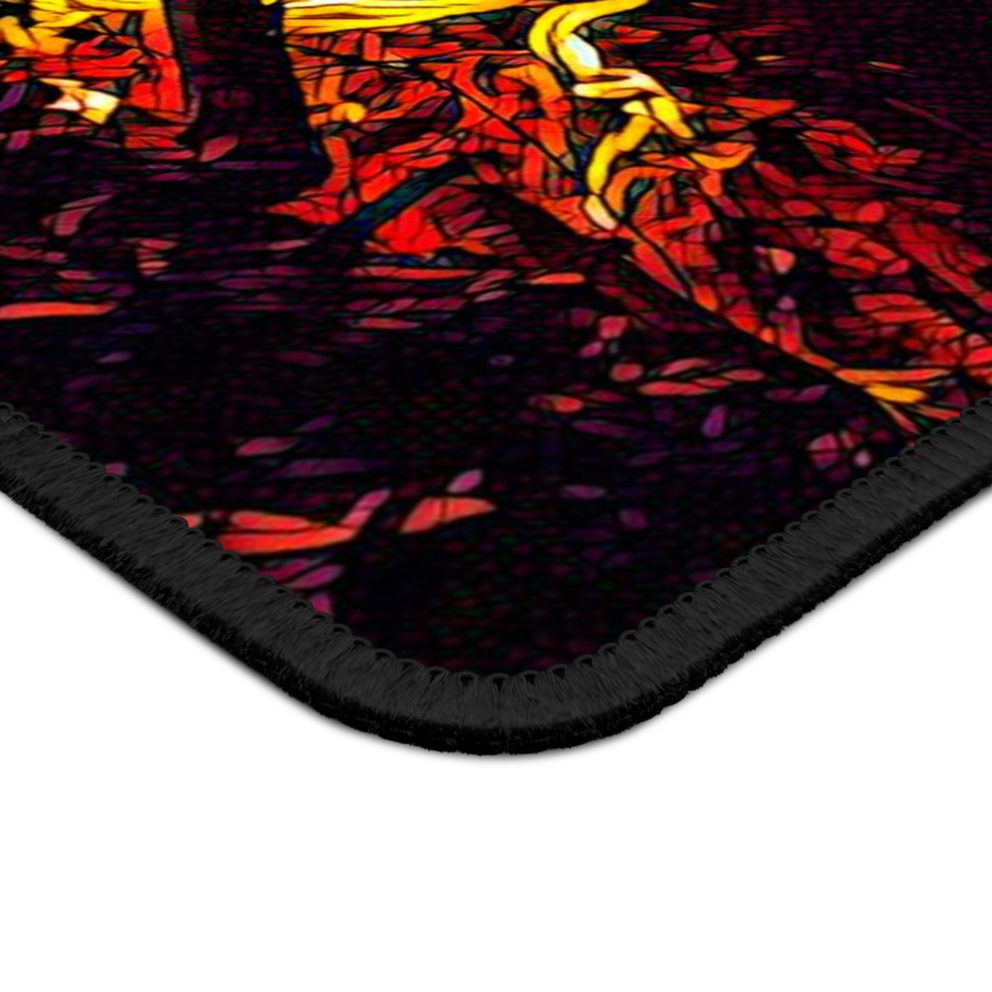 Night Bonfire Mouse Pad – Campfire Sparks in the Dark