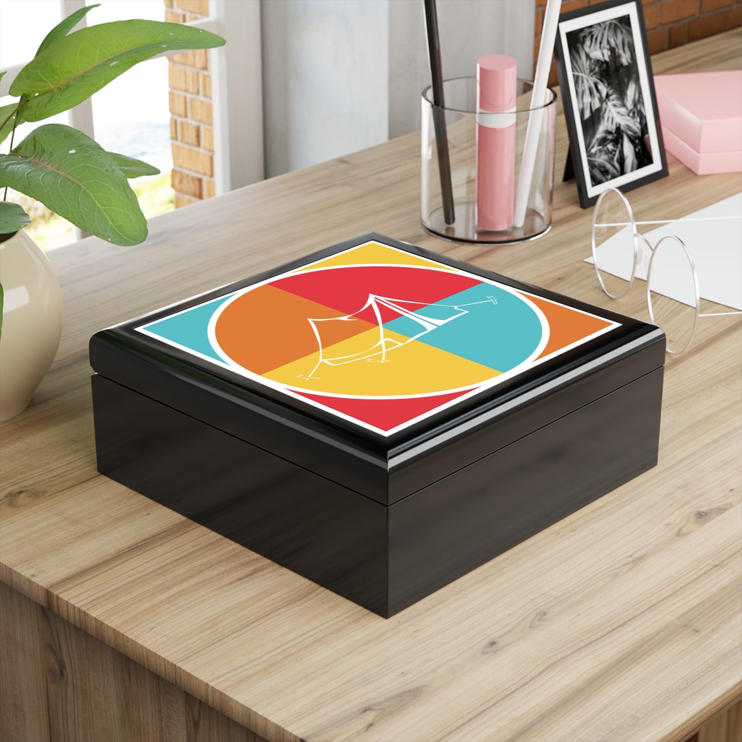 Camping Tent Jewelry Box – Colorful Glossy Keepsake Storage