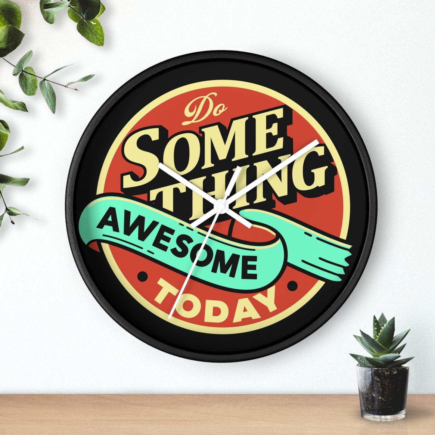 Do Something Awesome Today – Retro Adventure Wall Clock, Inspirational Quote