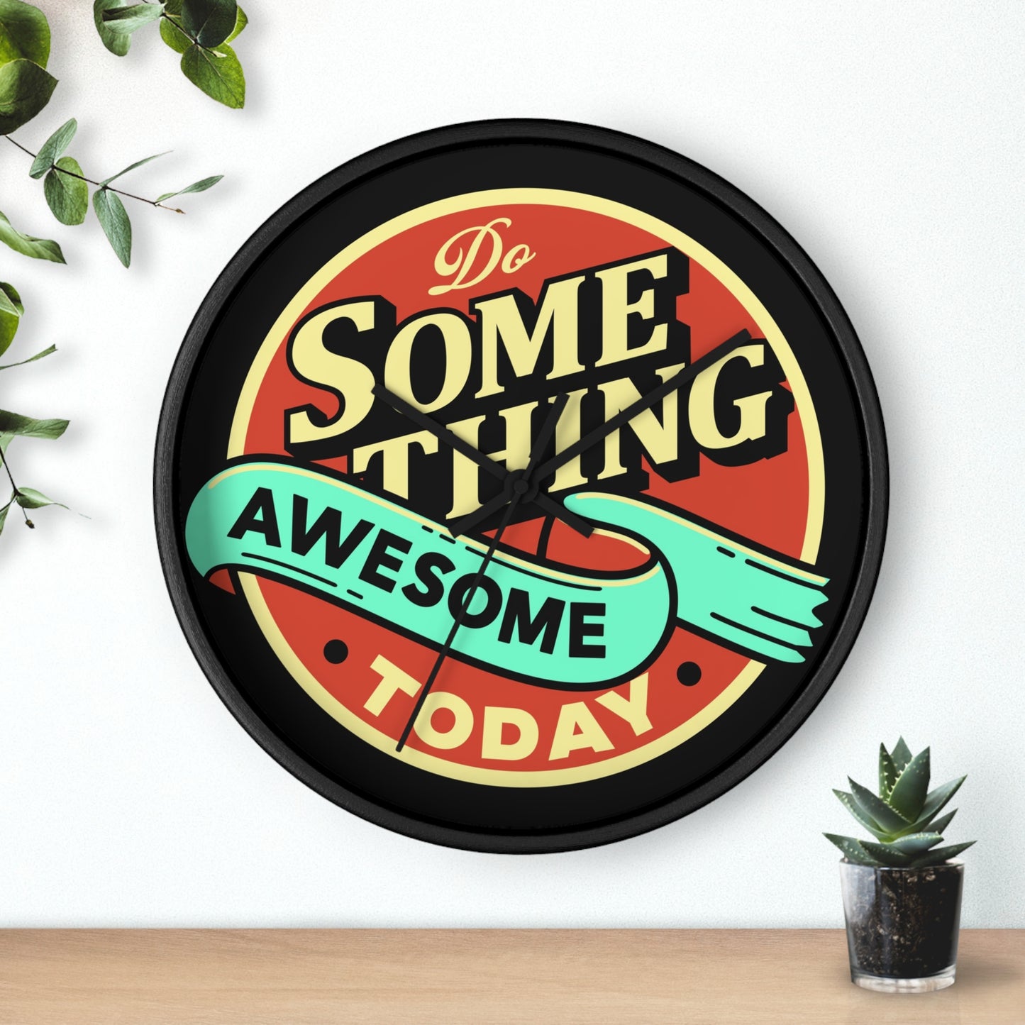 Do Something Awesome Today – Retro Adventure Wall Clock, Inspirational Quote