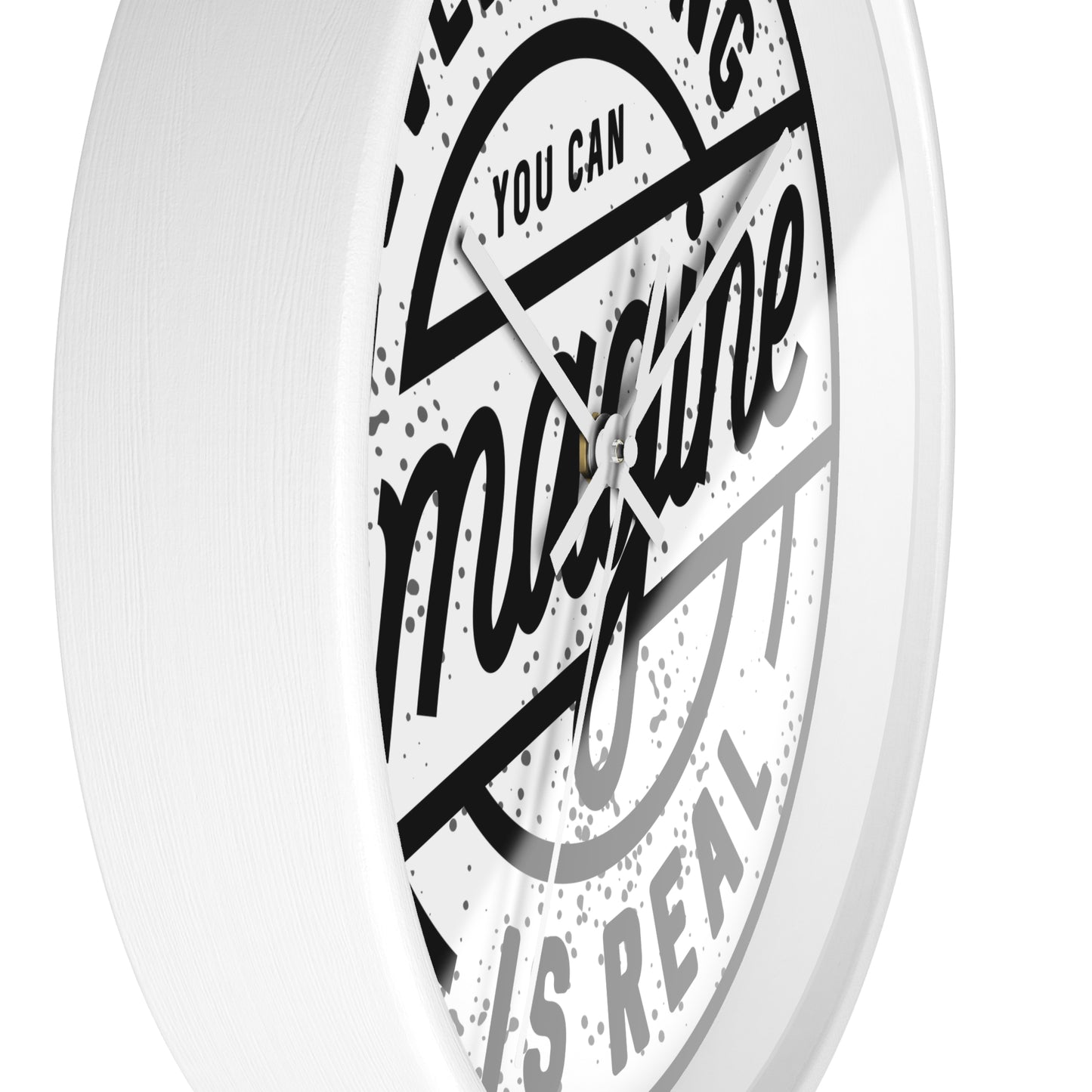 Everything You Could Imagine Is Real – Retro Adventure Wall Clock, Inspirational Quote