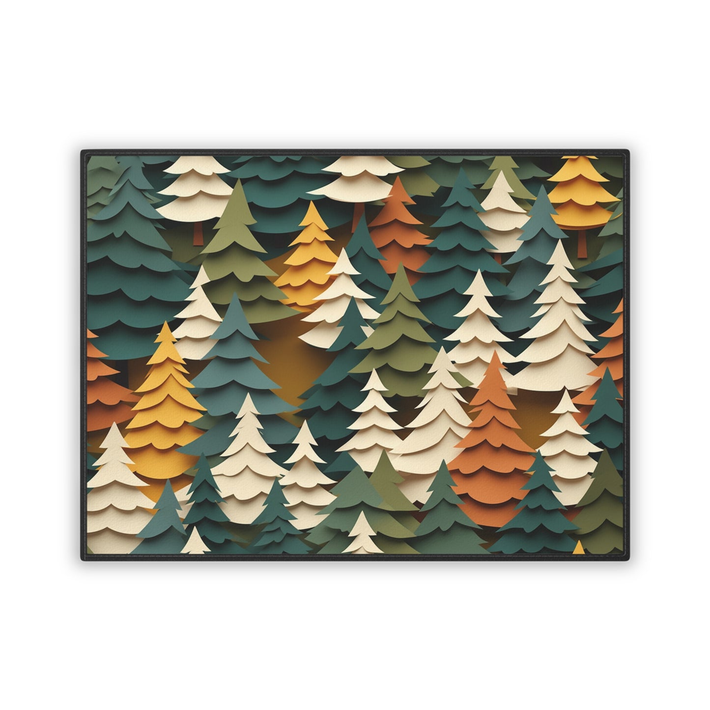 Modern Forest Pet Mat – Non-Slip Tree Pattern Feeding Mat for Cats & Dogs