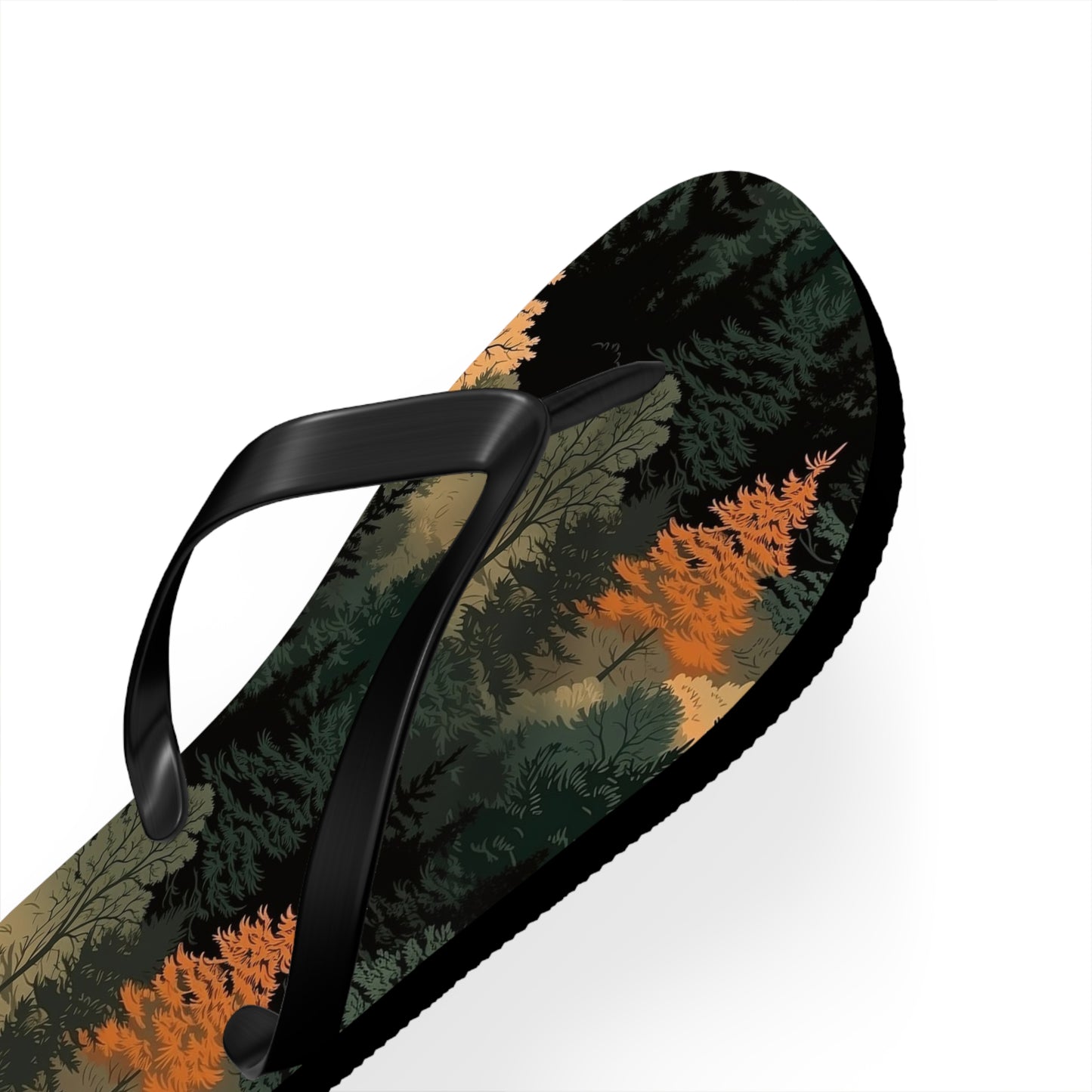 Forest Flip Flops – Comfortable Summer Sandals with Autumn Tree Design