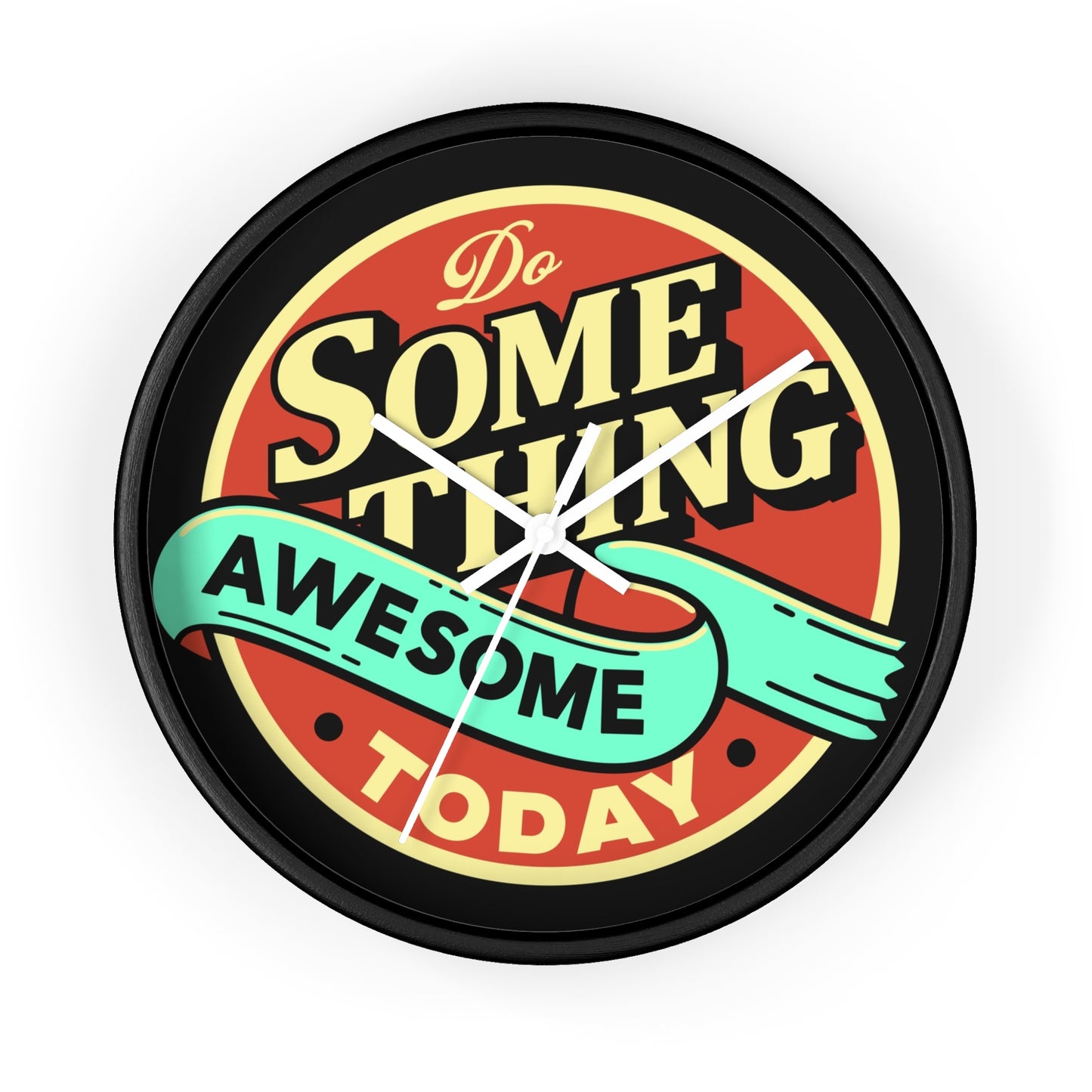 Do Something Awesome Today – Retro Adventure Wall Clock, Inspirational Quote