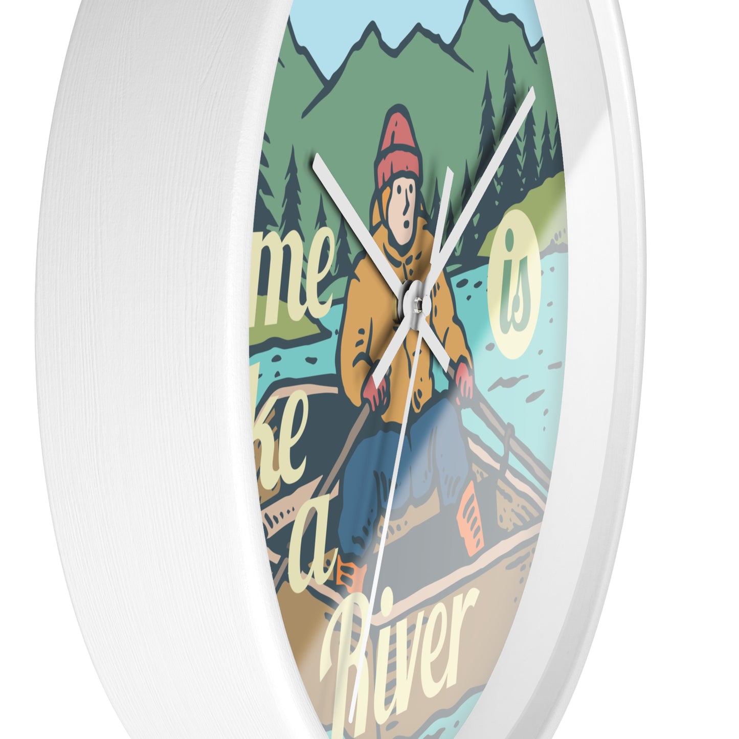 Time Like a River Wall Clock – Adventure and Nature Inspired Decor