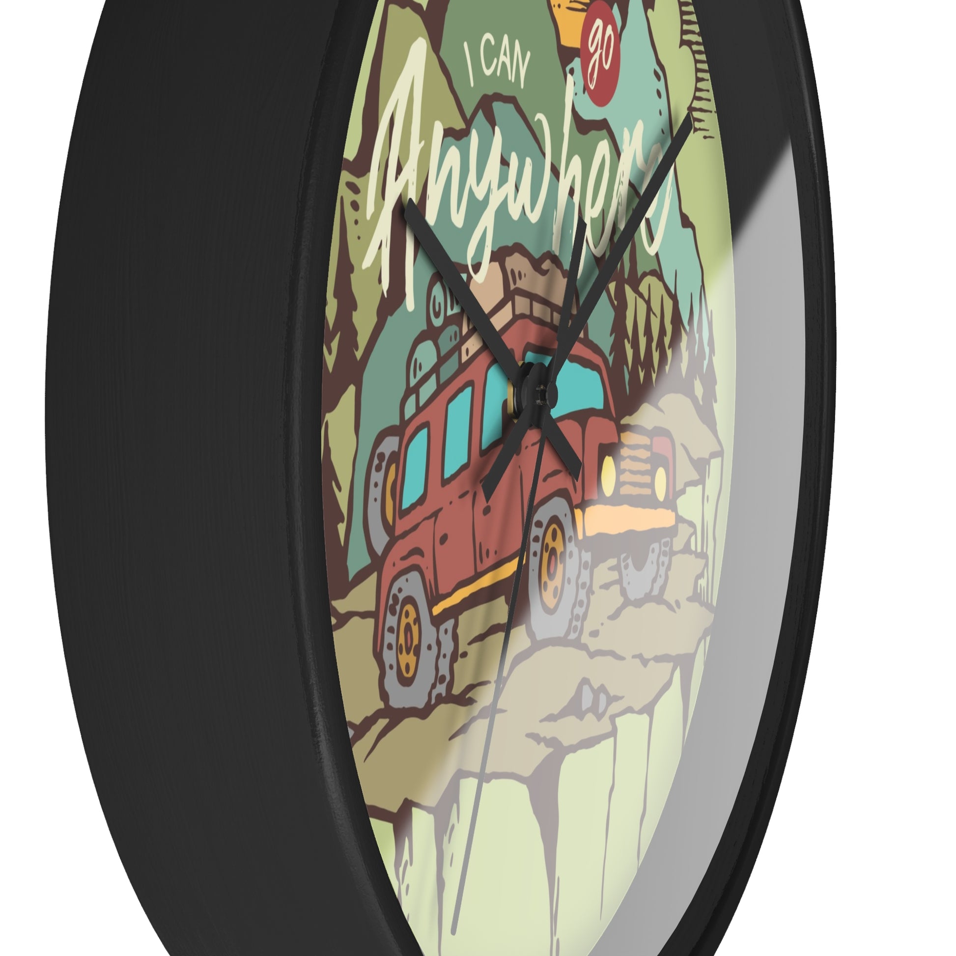 Adventure wall clock – side view