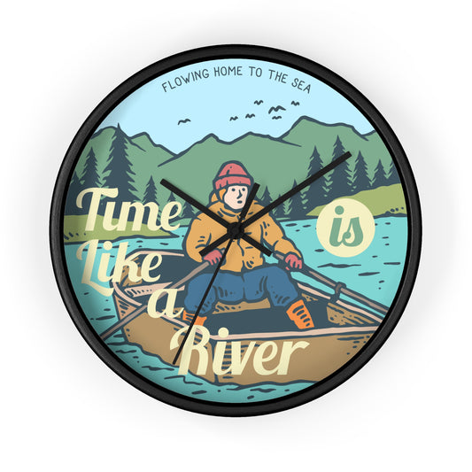 Time Like a River Wall Clock – Adventure and Nature Inspired Decor