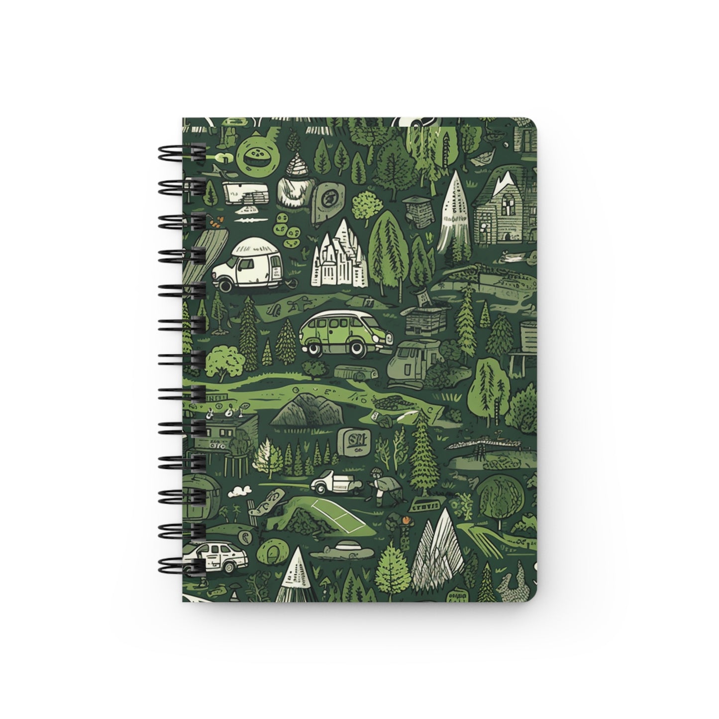 Wilderness Spiral Notebook – 5x7" Forest Adventure Journal with Lined Pages
