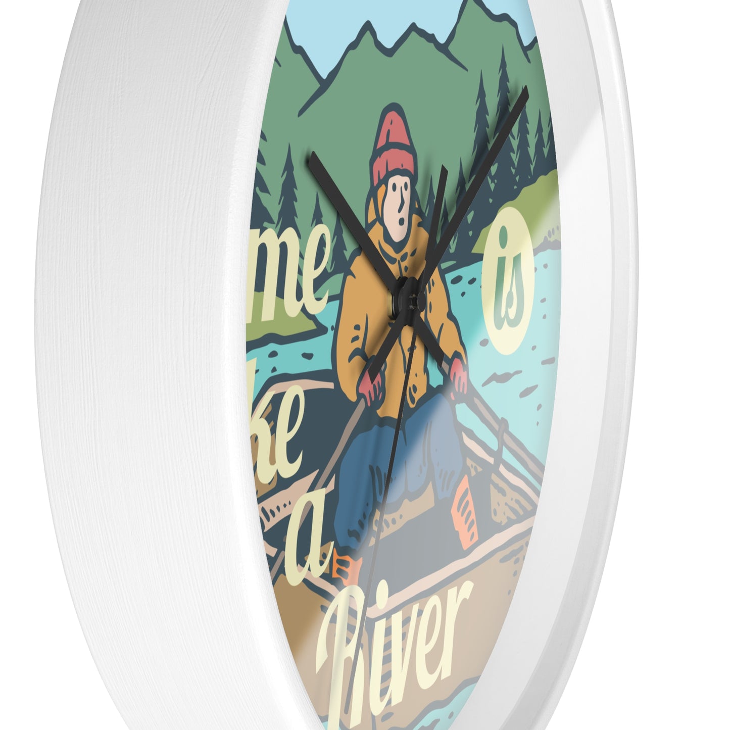 Time Like a River Wall Clock – Adventure and Nature Inspired Decor