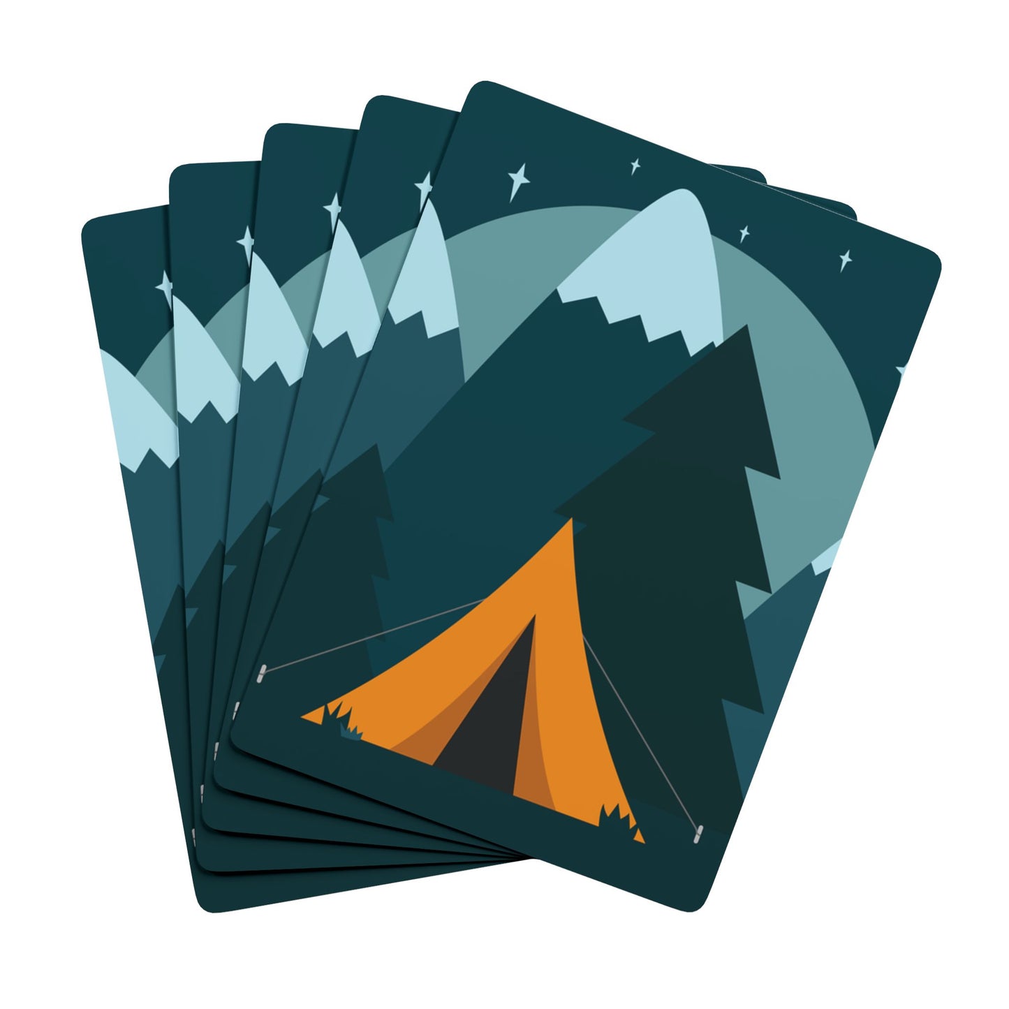 Camping Poker Cards – Night Tent Mountain Edition