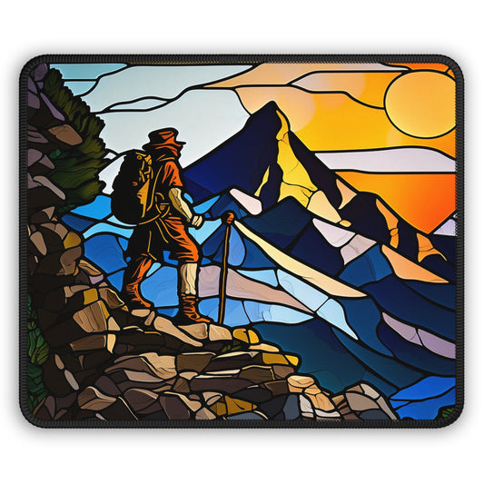 Mountain Hiker Mouse Pad – Bold Art for Outdoor Enthusiasts