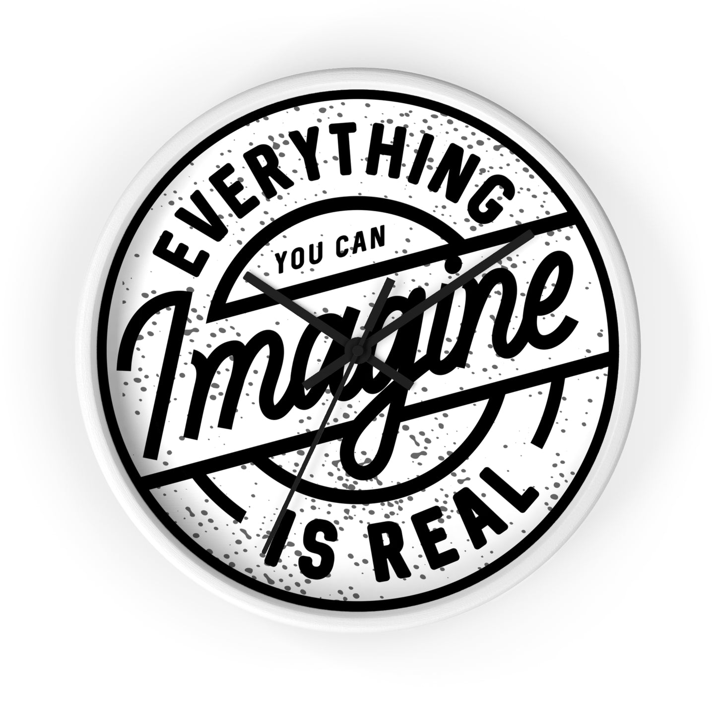 Everything You Could Imagine Is Real – Retro Adventure Wall Clock, Inspirational Quote
