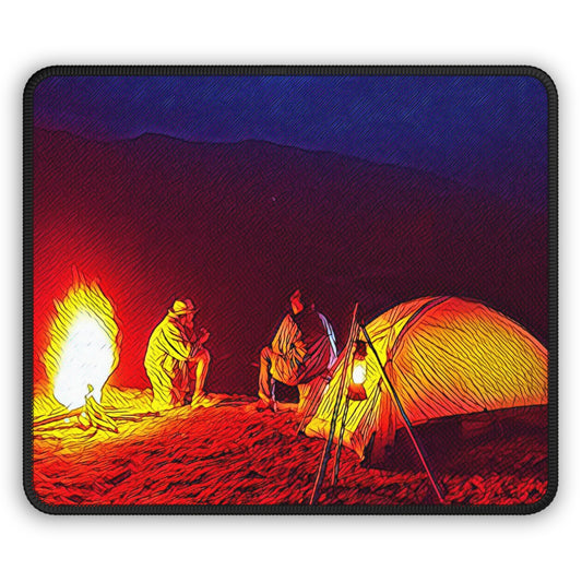 Campfire Night Mouse Pad – Cozy Outdoor Scene for Nature Lovers
