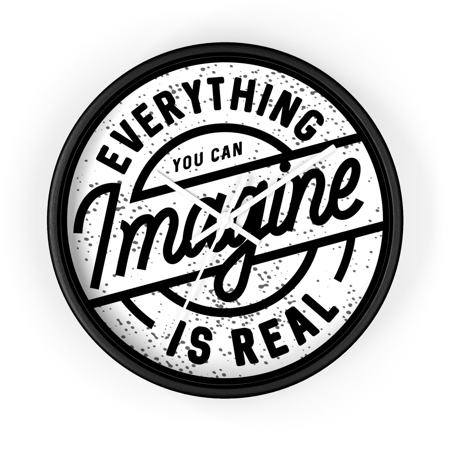 Everything You Could Imagine Is Real – Retro Adventure Wall Clock, Inspirational Quote