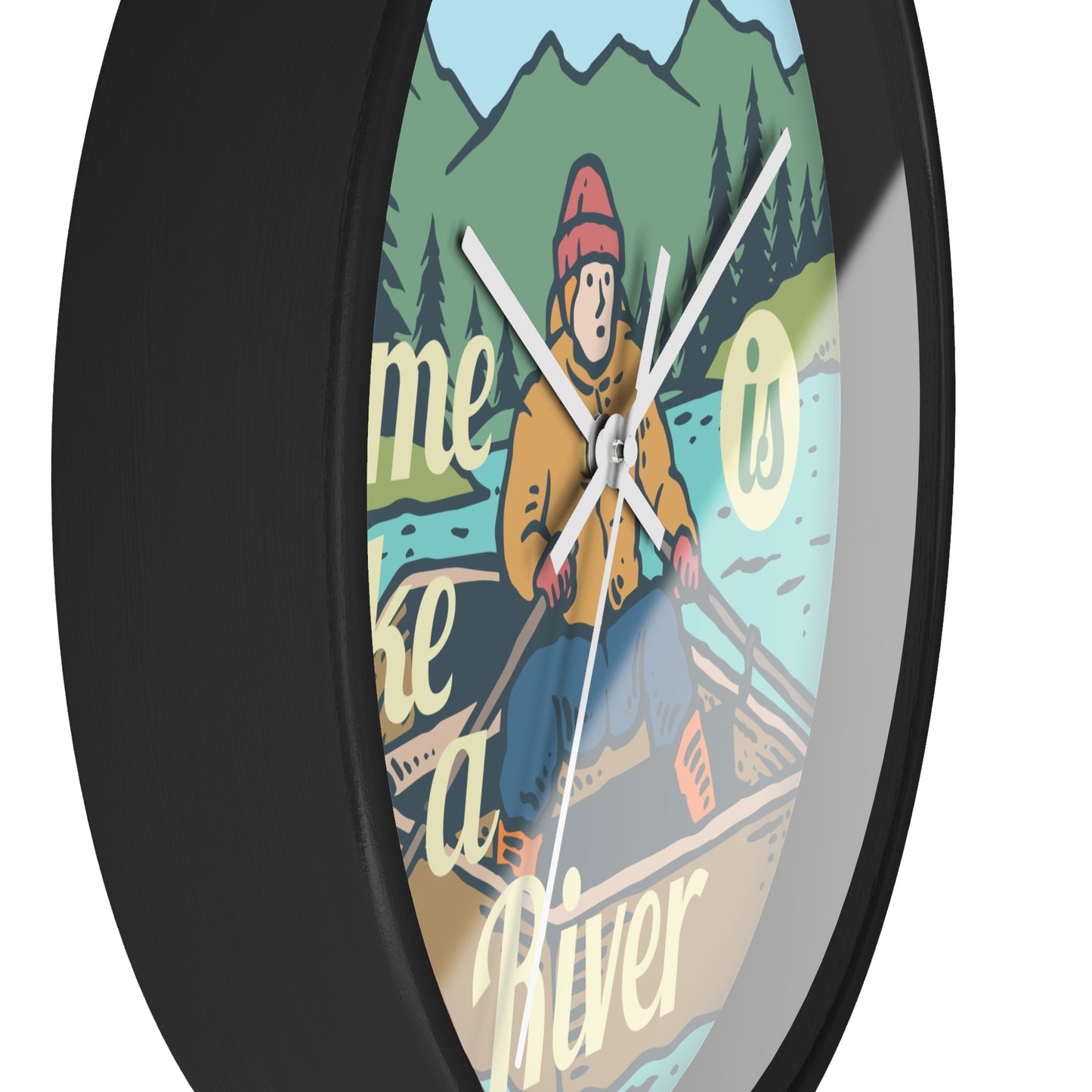 Time Like a River Wall Clock – Adventure and Nature Inspired Decor