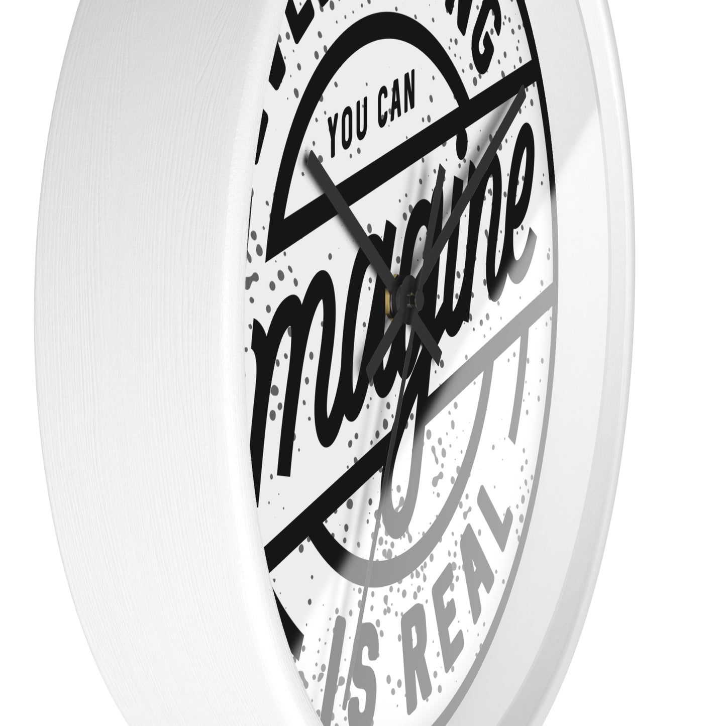 Everything You Could Imagine Is Real – Retro Adventure Wall Clock, Inspirational Quote